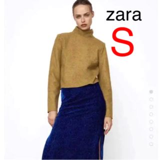 ザラ(ZARA)の出品ラスト❣️ zara トップス タートル パフスリーブ 今期(ニット/セーター)