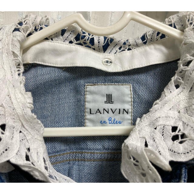 LANVIN en Bleu(ランバンオンブルー)のランバンオンブルー  レース襟　Gジャン　デニムジャケット レディースのジャケット/アウター(Gジャン/デニムジャケット)の商品写真