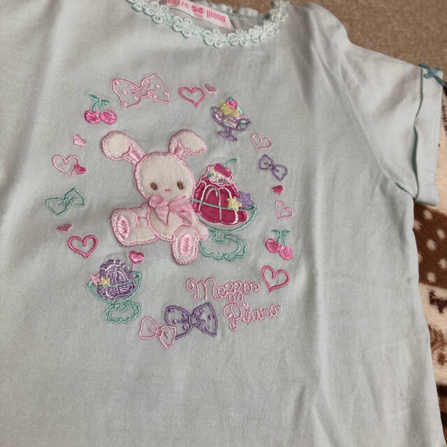 mezzo piano(メゾピアノ)のうさぎちゃん　トップス キッズ/ベビー/マタニティのキッズ服女の子用(90cm~)(Tシャツ/カットソー)の商品写真