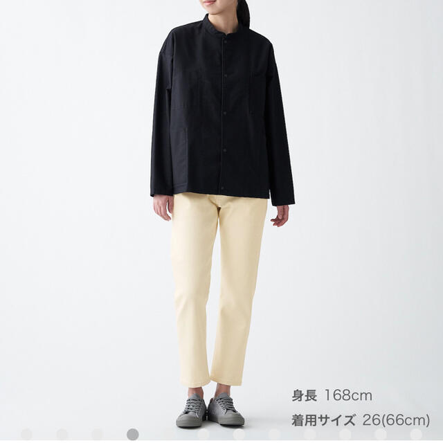 MUJI (無印良品)(ムジルシリョウヒン)の無印良品　ジャパンデニムテーパードクロップドパンツ 男女兼用　生成 レディースのパンツ(クロップドパンツ)の商品写真