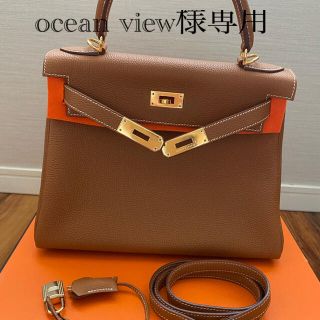 エルメス(Hermes)のエルメス ケリー28 ゴールド　トゴ(ハンドバッグ)