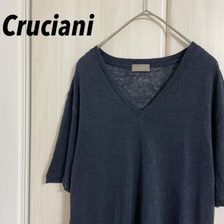 クルチアーニ(Cruciani)のCruciani クルチアーニ VネックTシャツ リネン 48(Tシャツ/カットソー(半袖/袖なし))