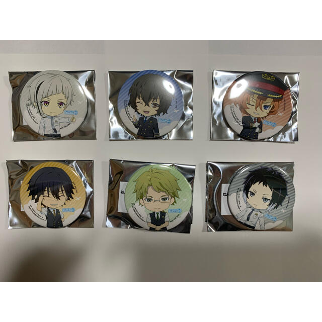 文豪ストレイドッグス　ねんどろいどぷらす　缶バッジ　全６種セット エンタメ/ホビーのアニメグッズ(バッジ/ピンバッジ)の商品写真