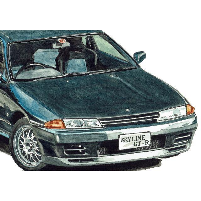 NC-647 GT-R R32/GT-R限定版画 直筆サイン額装●作家 平右ヱ 4