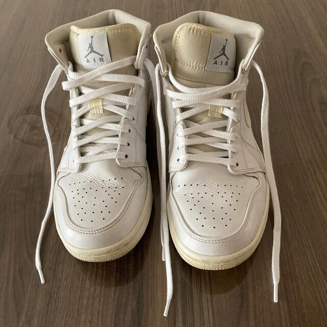 AIR JORDAN 1 MID White 27cmスニーカー