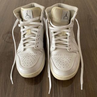 ナイキ(NIKE)のAIR JORDAN 1 MID White 27cm(スニーカー)