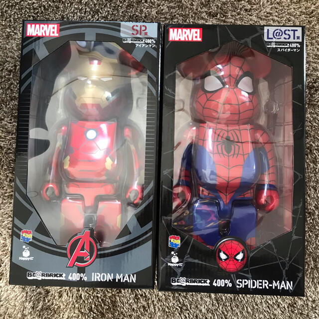 BE@RBRICK アイアンマン スパイダーマン