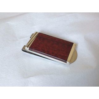 カルティエ(Cartier)の正規 希少 Cartier 立体マネークリップ ウッド×SV925コンビ 財布(マネークリップ)