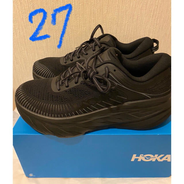 ホカオネオネ HOKAONEONE ボンダイ 7 BONDI 7 ブラック　27