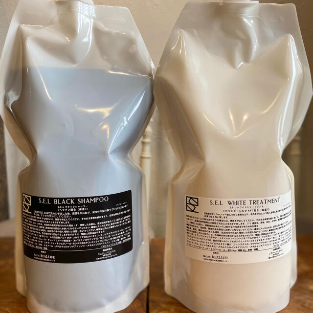 SELブラックシャンプー&ホワイトトリートメント1L詰め替えセット SELブラックシャンプー&ホワイトトリートメント1L詰め替えセット