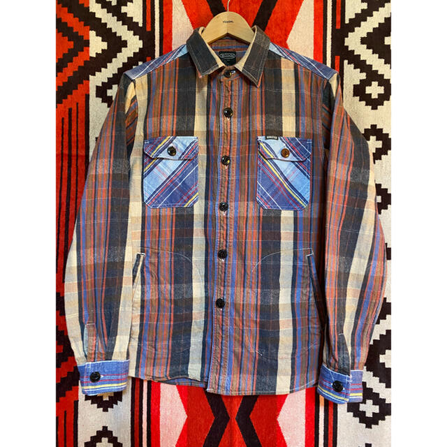 マナスタッシュ ヘビーネル Crazy Lumber CHECK SHIRT