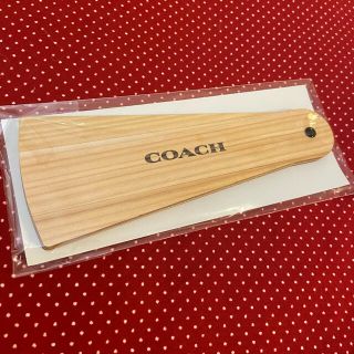 コーチ(COACH)のCOACH コーチ　木製　扇子　新品　正規品　ノベルティ　非売品(その他)