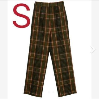 アメリヴィンテージ(Ameri VINTAGE)の新品タグ付　CHEERFUL CHECK PANTS 緑　S アメリ(カジュアルパンツ)