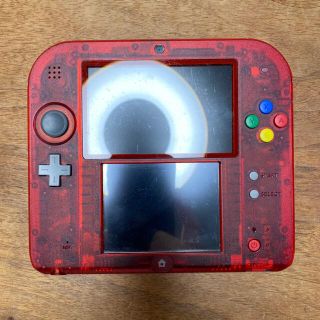 ニンテンドウ(任天堂)の2DS クリアレッド(携帯用ゲーム機本体)