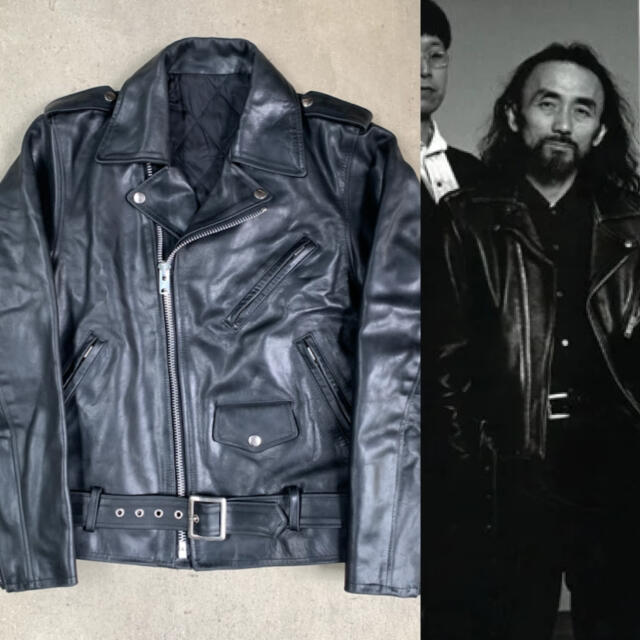 Yohji Yamamoto(ヨウジヤマモト)のワイズフォーメン 山本耀司着用 93aw カウレザーライダースジャケット メンズのジャケット/アウター(ライダースジャケット)の商品写真