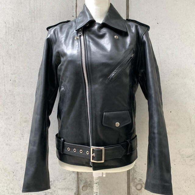 Yohji Yamamoto(ヨウジヤマモト)のワイズフォーメン 山本耀司着用 93aw カウレザーライダースジャケット メンズのジャケット/アウター(ライダースジャケット)の商品写真