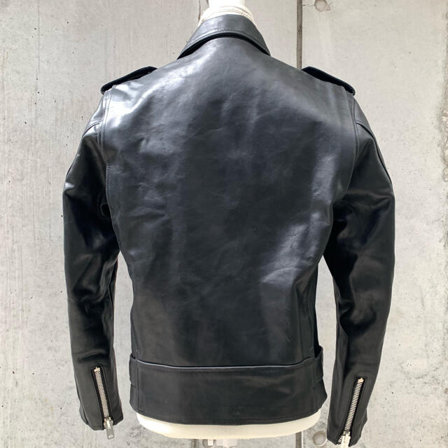 Yohji Yamamoto(ヨウジヤマモト)のワイズフォーメン 山本耀司着用 93aw カウレザーライダースジャケット メンズのジャケット/アウター(ライダースジャケット)の商品写真