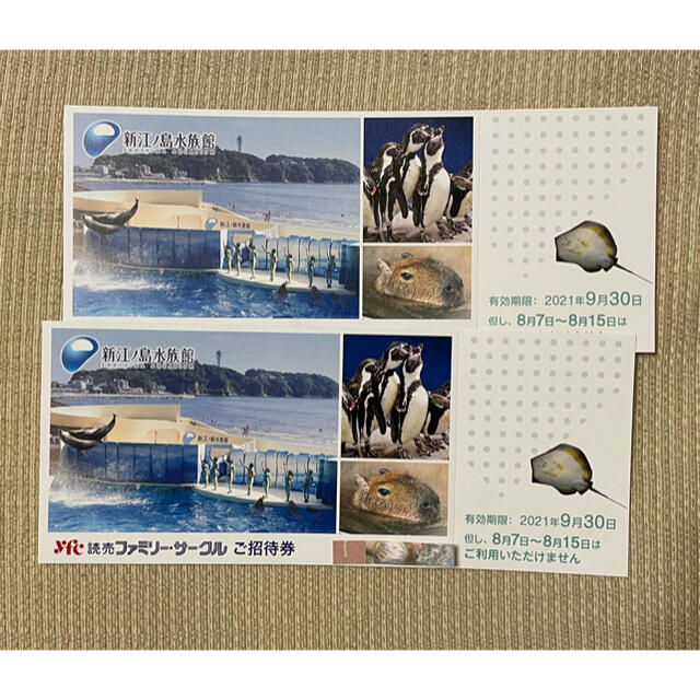 新江ノ島水族館」ご招待券を2枚セット