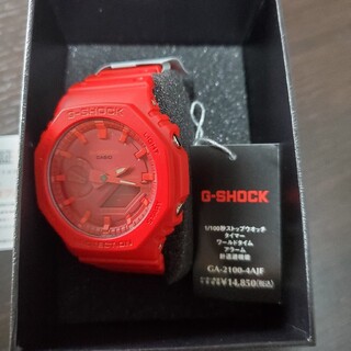 ジーショック(G-SHOCK)の新品未使用 国内正規品 G-SHOCK GA-2100-4AJF 赤(腕時計(デジタル))