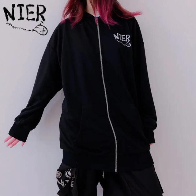 NieR BLACK ZIP OUTER【BRIGHT ROSE】 メンズのトップス(パーカー)の商品写真