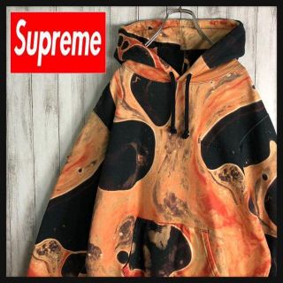 シュプリーム(Supreme)の【超希少デザイン】Supreme 総柄 マグマ 奇抜 パーカー 入手困難 希少(パーカー)