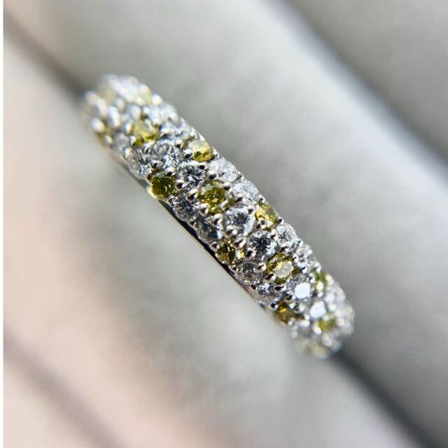 6ct マルチカラー サファイア ダイヤモンド K18 wg エタニティ ピアス
