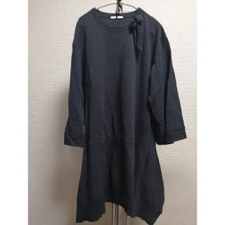 ザラ(ZARA)のZARA ザラ　新品 スウェット リボンワンピース(ひざ丈ワンピース)