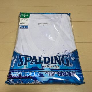 スポルディング(SPALDING)の半袖V首シャツ白2枚組Lサイズ(その他)