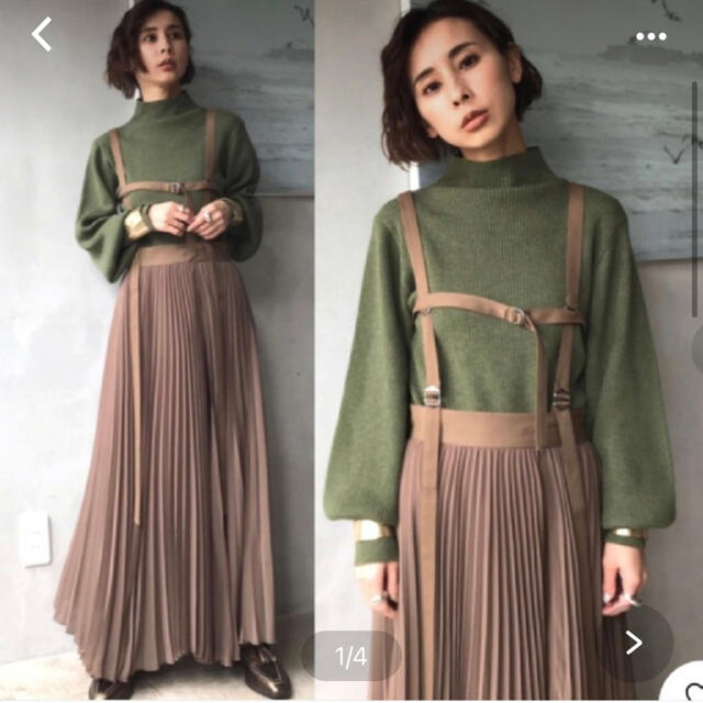 Ameri VINTAGE(アメリヴィンテージ)のAmeri vintageのHARNESS SUSPENDER SKIRT レディースのスカート(ロングスカート)の商品写真