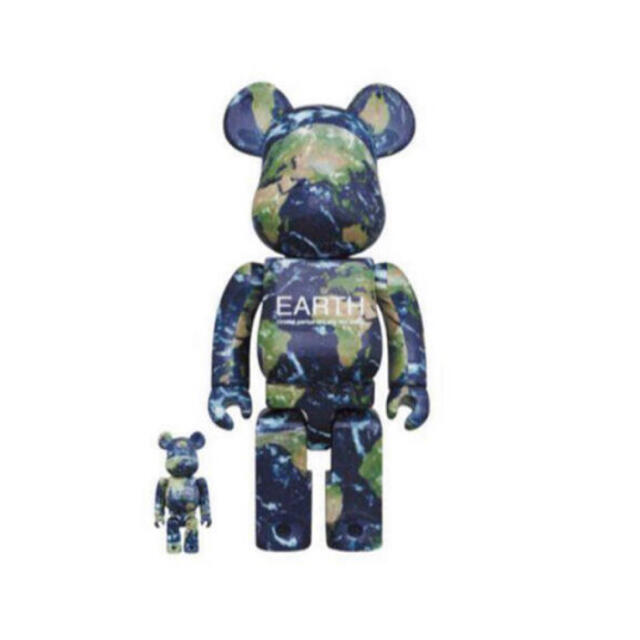 在庫有】 MEDICOM TOY - EARTH BE@RBRICK 100%&400% 新品未開封品