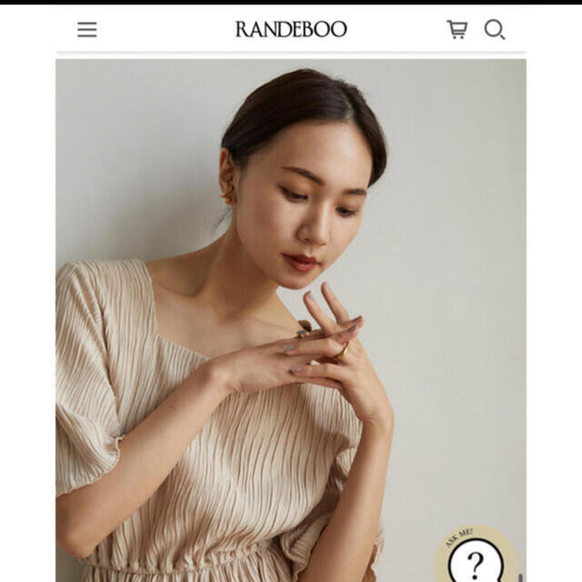 RANDEBOO ナチュラルスクエアドレス レディースのワンピース(ロングワンピース/マキシワンピース)の商品写真