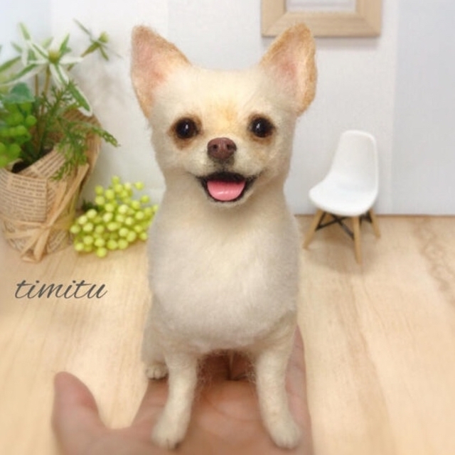 羊毛フェルト 愛犬様オーダー マスコット チワワ 激安販促品専門店