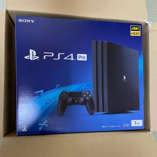 プレイステーション4(PlayStation4)の美品 PS4 PRO 7200 最新型番 1TB ジェットブラック　プレステ4(家庭用ゲーム機本体)