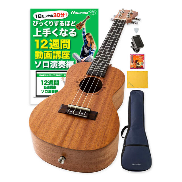 コンサートサイズウクレレ ukulele 初心者セット【新品、送料無料】