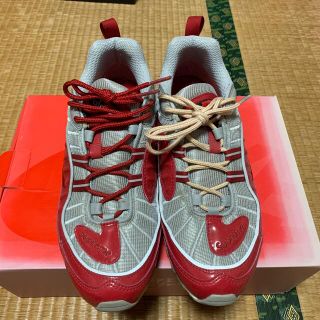 ナイキ(NIKE)のNIKE Supreme AIR MAX 98 レッド シルバー 26(スニーカー)