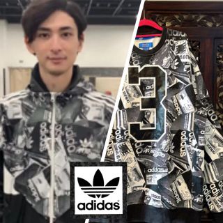 アディダス(adidas)のアディダス ロゴづくし 古川雄大さん モノトーン トレーナー パーカー ジャージ(スウェット)