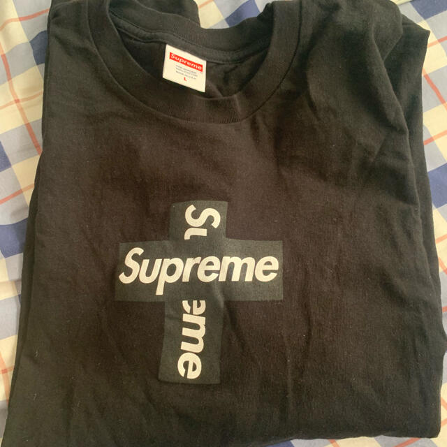 黒L Supreme Cross Box Logo Tee