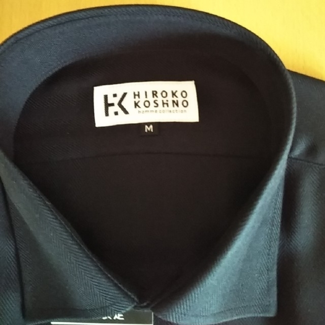 コシノ ヒロコ　シャツ　長袖　Mサイズ　黒　Ｙシャツ　カッターシャツ 1