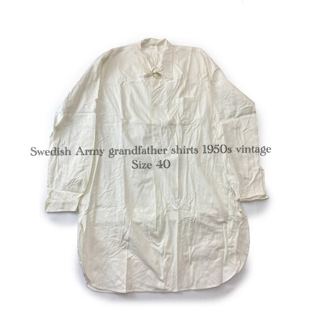 1950s SwedishArmy グランパシャツ　vintage 菅田将暉トップス