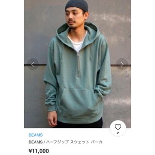 ビームス(BEAMS)の定価11000円！BEAMS ハーフジップ スウェット パーカー M(パーカー)