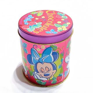 ディズニー(Disney)のディズニー デイジー ミニー ストロベリー ピンク ケース お菓子缶(小物入れ)