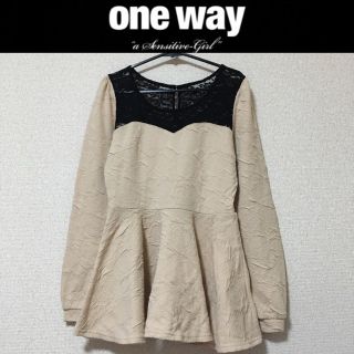 アンクルージュ(Ank Rouge)の美品☆one wayペプラムチュニックトップスアンクルージュロジータエブリン(チュニック)