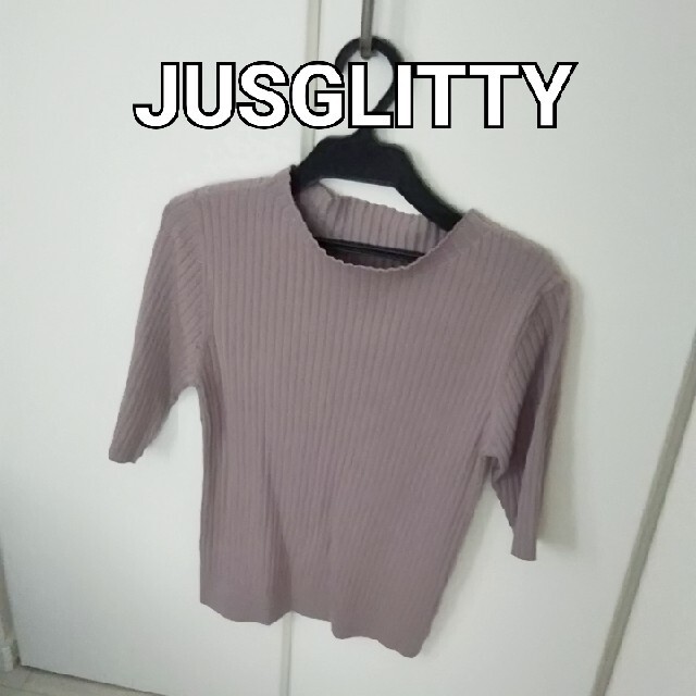 JUSGLITTY(ジャスグリッティー)の【未使用】JUSGLITTY リブニット レディースのトップス(ニット/セーター)の商品写真