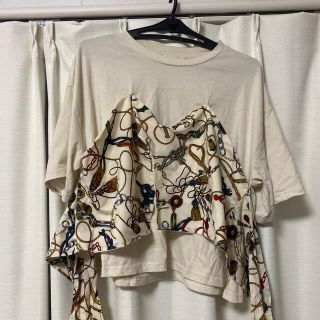 ムルーア(MURUA)のMURUAスカーフ風　Tシャツ(Tシャツ(半袖/袖なし))