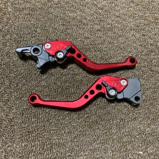 【匿名送無】 汎用品 バイク用 ブレーキレバー クラッチレバー　赤　レッド(パーツ)