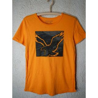 アメリカンイーグル(American Eagle)のo3617　アメリカン　イーグル　あて縫い　ロゴ　デザイン　半袖　tシャツ(Tシャツ/カットソー(半袖/袖なし))