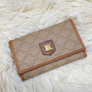 セリーヌ(celine)の【美品】CELINE セリーヌ 6連 キーケーストリオンフ ホワイト マカダム(キーケース)