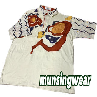 マンシングウェア(Munsingwear)の日本製【munsingwear】マンシングウエア 大柄ポロシャツL 個性的 (ウエア)