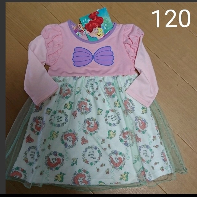 Disney(ディズニー)のアリエル なりきり ワンピース キッズ/ベビー/マタニティのキッズ服女の子用(90cm~)(ワンピース)の商品写真