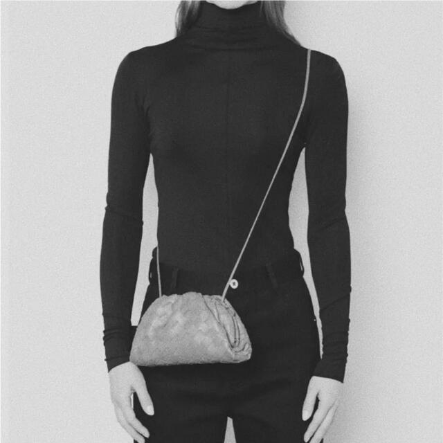 ● leather Braidedbag S black● 8